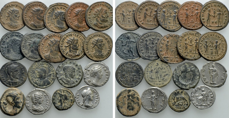 18 Roman Coins. 

Condition: See picture.

Weight: g.
 Diameter: mm.