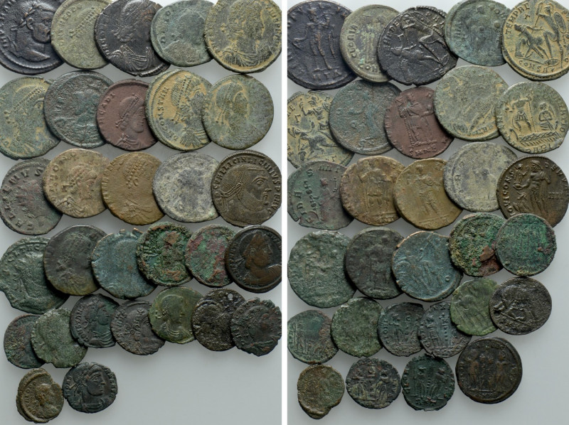 30 Roman Coins. 

Condition: See picture.

Weight: g.
 Diameter: mm.