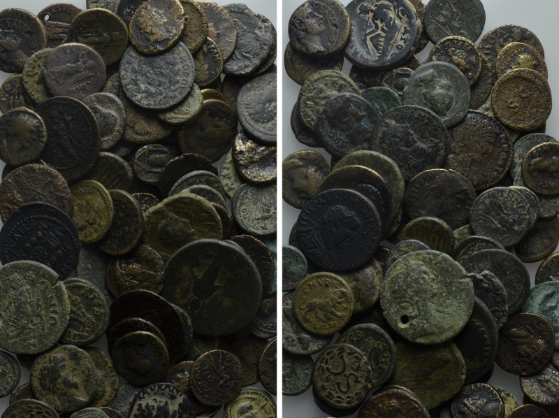 Circa 90 Roman Provincial Coins. 

Condition: See picture.

Weight: g.
 Dia...