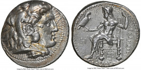 MACEDONIAN KINGDOM. Alexander III the Great (336-323 BC). AR tetradrachm (26mm, 17.11 gm, 2h). NGC Choice VF 4/5 - 3/5, brushed. Posthumous issue of B...