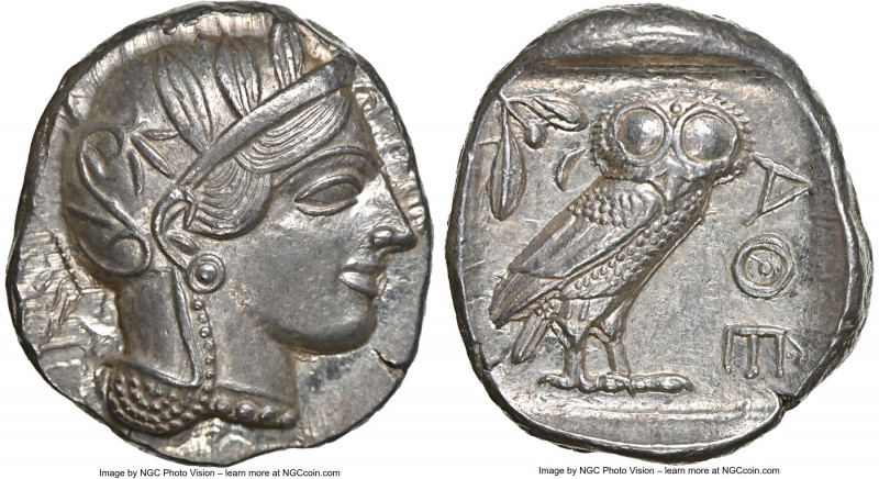 ATTICA. Athens. Ca. 440-404 BC. AR tetradrachm (26mm, 17.20 gm, 12h). NGC Choice...