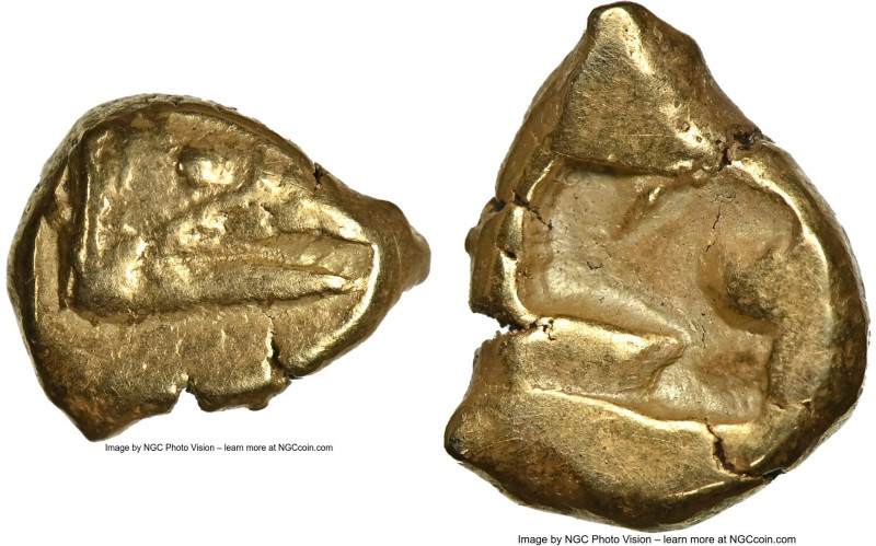MYSIA. Cyzicus. Ca. 600-500 BC. EL 1/12 stater or hemihecte (10mm, 1.36 gm). NGC...