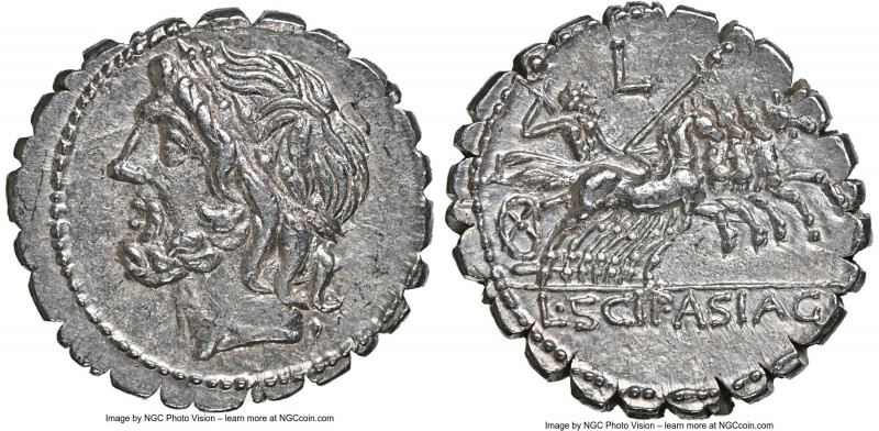 L. Scipio Asiagenus (or L. Cornelius Scipio Asiaticus) (ca. 106 BC). AR denarius...
