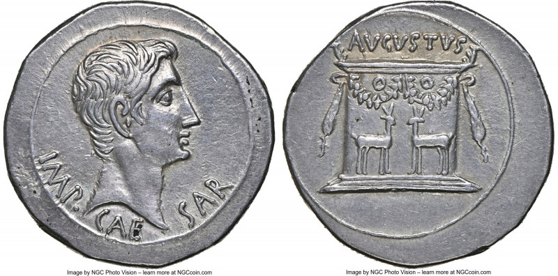 Augustus (27 BC-AD 14). AR cistophorus (27mm, 12.01 gm, 12h). NGC Choice XF 5/5 ...