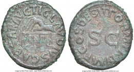 Claudius I (AD 41-54). AE quadrans (18mm, 3.85 gm, 6h). NGC XF 5/5 - 2/5, smoothing. Rome, 25 January-3 December AD 41. TI•CLAVDIVS•CAESAR•AVG, hand l...