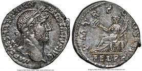 Hadrian (AD 117-138). AR denarius (18mm, 3.45 gm, 6h). NGC MS 5/5 - 5/5. Rome, AD 120-121. IMP CAESAR TRAIAN-HADRIANVS AVG, laureate head of Hadrian r...
