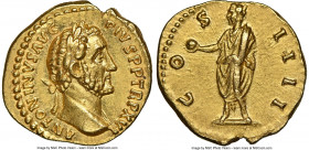 Antoninus Pius (AD 138-161). AV aureus (20mm, 7.18 gm, 5h). NGC AU 5/5 - 3/5. Rome, AD 152-153. ANTONINVS AVG-PIVS P P TR P XVI, laureate bust of Anto...
