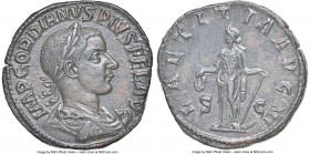 Gordian III (AD 238-244). AE sestertius (31mm, 20.23 gm, 12h). NGC Choice AU S 5/5 - 4/5. Rome, AD 241-243. IMP GORDIANVS PIVS FEL AVG, laureate, drap...