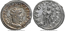 Philip I (AD 244-249). AR antoninianus (23mm, 4.11 gm, 6h). NGC Choice AU 5/5 - 3/5. Rome, ca. AD 244-247. IMP M IVL PHILIPPVS AVG, radiate, draped an...