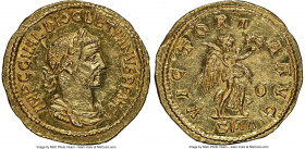 Diocletian (AD 284-305). AV aureus (21mm, 4.21 gm, 12h). NGC Choice AU 5/5 - 2/5, edge marks, bent, marks. Antioch, AD 284-286. IMP C G VAL DIOCLETIAN...