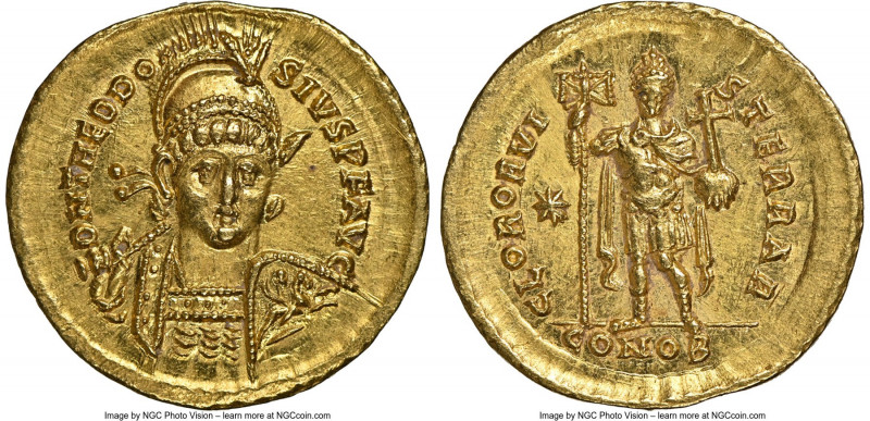 Theodosius II, Eastern Roman Empire (AD 402-450). AV solidus (21mm, 4.47 gm, 6h)...