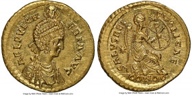 Aelia Pulcheria, Eastern Roman Empire (AD 414-453). AV solidus (20mm, 4.47 gm, 6h). NGC MS 5/5 - 4/5, edge scuff. Constantinople, AD 414. AEL PVLCH-ER...