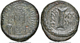 Justinian I the Great (AD 527-565). AE decanummium (16mm, 3.98 gm, 12h). NGC XF 4/5 - 3/5. Ravenna, Regnal Year 34 (AD 560/1). D N IVSTINI-ANVS PP AVG...