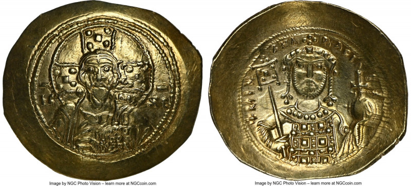 Michael VII Ducas (AD 1071-1078). AV/EL histamenon nomisma scyphate (28mm, 4.35 ...