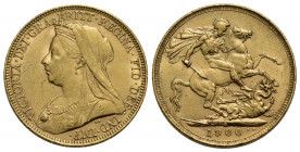 AUSTRALIA. Vittoria (1837-1901) . Sterlina. 1900 S - Velata . AU Kr. 13. SPL