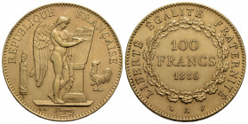 FRANCIA. Terza Repubblica (1870-1940). 100 Franchi 1886 A. AU Kr. 832. bello SPL