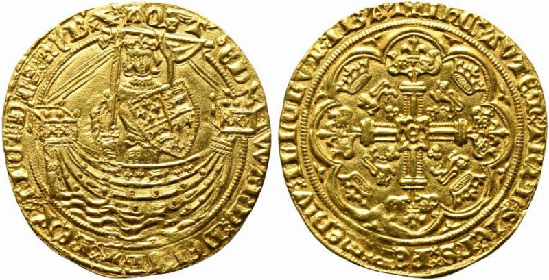GRAN BRETAGNA. Edoardo III (1327-1377). Noble Au (7.60 g - 34.1 mm). EDWARD DEI ...