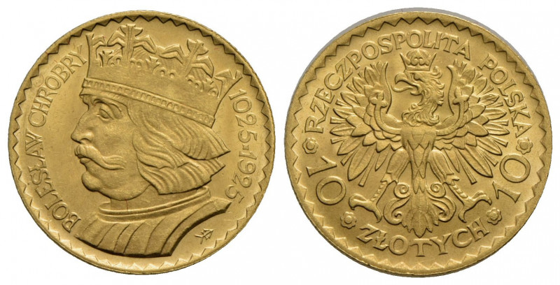 POLONIA. Repubblica (1919-1939) . 10 Zloty. 1925 . AU Kr. 32 900° Anniversario P...