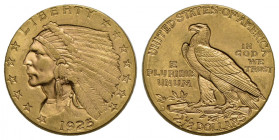 STATI UNITI. 2,5 Dollari. 1925 D - Indiano . AU Kr. 128. qFDC