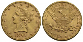 STATI UNITI. 10 Dollari 1893 - Liberty. AU Kr. 66.2. qFDC/FDC