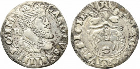 L'AQUILA. Carlo V (1519-1556). Carlino Ag (3,07 g). Busto a destra - Toson d'oro. D'Andrea - Andreani 150; CNI 33. BB-SPL