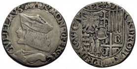 CASALE . Guglielmo II Paleologo (1494-1518) . Testone . (AG g. 7,92) R CNI 29/32-35/40; MIR 185. BB+