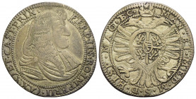 CASTIGLIONE DELLE STIVIERE . Ferdinando II Gonzaga (1680-1723) . 25 Soldi . AG CNI 12/14; MIR 254 Con bustina manoscritta del collezionista anni '50. ...