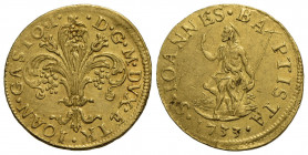 FIRENZE . Gian Gastone (1723-1737) . Fiorino d'oro. 1733 . AU CNI 20; MIR 345/10. qSPL