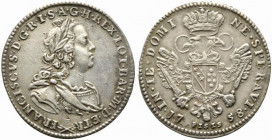 FIRENZE. Francesco II di Lorena (1737-1765). Mezzo Francescone 1758. Ag (13.1 g - 34.4 mm). MIR 365/2. BB+ da montatura