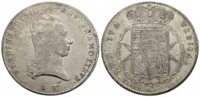 FIRENZE. Ferdinando III di Lorena (primo periodo, 1790-1801) . Francescone. 1801 . AG RRR Pag. 8a; Mont. 143 1 della data capovolto Bei fondi lucenti ...