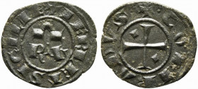 MESSINA. Corrado I (1250-1254). 1/2 denaro (0,44 g). Sp.157 R2. SPL