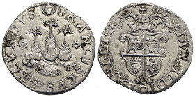 MILANO. Francesco II Sforza (1521-1535) . Grosso da 10 soldi . (AG g. 4,46) R Crippa 5; MIR 270. qSPL