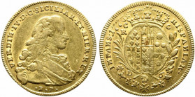 NAPOLI. Ferdinando IV di Borbone (1759-1816). 6 Ducati oro 1773. Au (8,80 g). Magl. 207. BB+