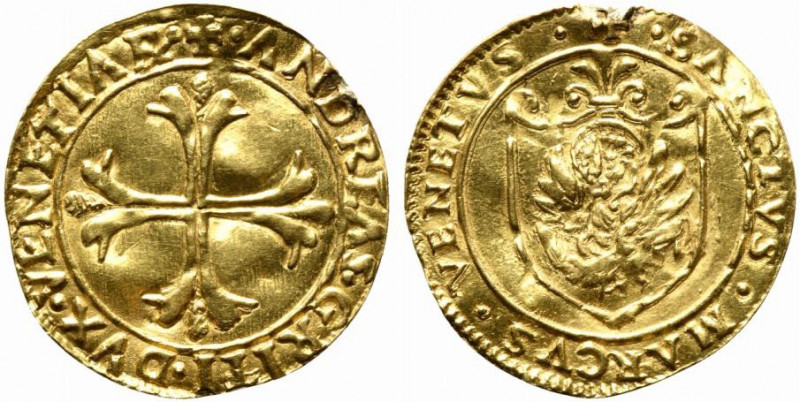 VENEZIA. Andrea Gritti (1523-1538). Scudo d'oro Au (3.35 g - 25.2 mm). D/Croce o...