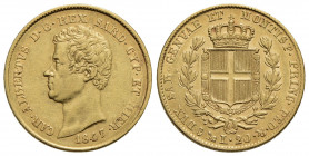 Carlo Alberto (1831-1849) . 20 Lire. 1847 G . AU Pag. 204; Mont. 76. qSPL/SPL