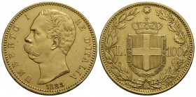 Umberto I (1878-1900) . 100 Lire. 1883 . AU R Pag. 569; Mont. 3. BB