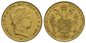 AUSTRIA. Ferdinando I d'Asburgo-Lorena (1835-1848). Ducato 1848 A . AU Kr. 2262 Colpetti. qSPL/SPL