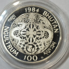 BHUTAN. 100 Ngultrum 1984. Unite Nations Decade For Woman Coin Programme. Ag (23,33 g). Proof. KM#58