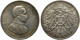 GERMANIA. Prussia. Guglielmo II (1888-1918). 5 Mark 1913 A. Ag (27,8 g). KM#536. SPL+