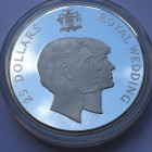 GIAMAICA. Elisabetta II. 25 Dollars 1981 "Nozze di Carlo e Diana". Ag (136 g). KM#94. Proof