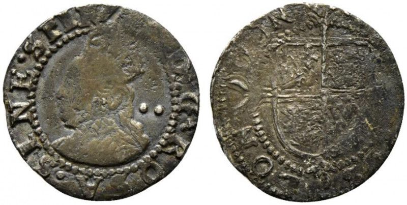 GRAN BRETAGNA. Elizabeth I (1558-1603). Ag (1.03 g - 15.3 mm). Due globetti diet...