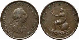 GRAN BRETAGNA. Giorgio III (1760-1820). Penny 1799 BB