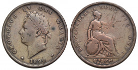 GRAN BRETAGNA . Giorgio IV (1820-1830) . Penny. 1826 . CU R Kr. 693. BB