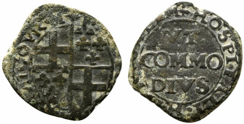 MALTA. Alof de Wignacourt (1601-1622). Grano AE (2.33 g - 18.7 mm). qBB