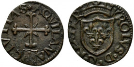 L'AQUILA. Carlo VIII Re di Francia (1495). Cavallo AE (1.71 g - 18 mm). D/KROLVS.D.G.REX.FRR; Scudo di Francia coronato. R/AQVILANA CIVITAS; Croce tri...