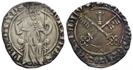 AVIGNONE . Martino V (1417-1431) . Carlino . (AG g. 2) RR Ser. 85; Munt. 32 al R simbolo in alto nel campo Bella patina. BB+