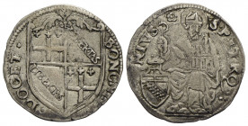 BOLOGNA . Clemente VII (1523-1534) . Grosso . (AG g. 2,02) R CNI 53; Munt. 27. BB