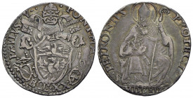 BOLOGNA . Paolo V (1605-1621) . Lira. 1619 . AG R CNI 30; Munt. 195a. qBB