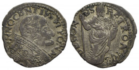 BOLOGNA . Innocenzo XI (1676-1689) . Doppio Bolognino . MI RRR CNI 104; Munt. 235. BB+