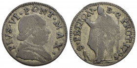 BOLOGNA . Pio VI (1775-1799) . Muraiola da 4 bolognini. 1796 . MI R CNI 324; Munt. 241b. qBB